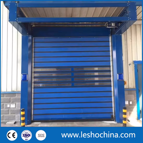 Prestazioni ad alta velocità con isolamento termico duro industriale automatico in lega di alluminio Rotolamento rapido Avvolgimento rapido Porta del garage di sicurezza a spirale con tapparella avvolgibile